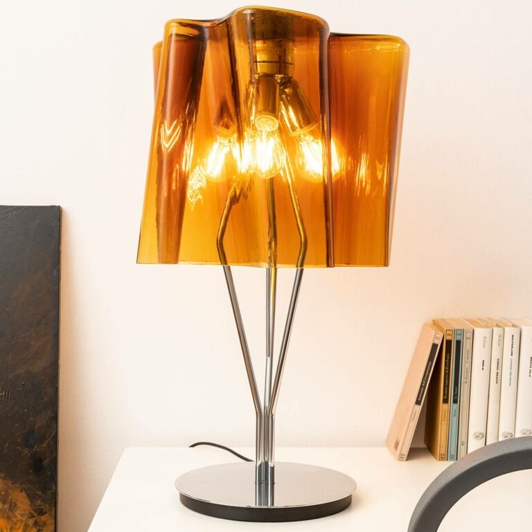Artemide Logico stolní lampa 64 cm tabák/chrom