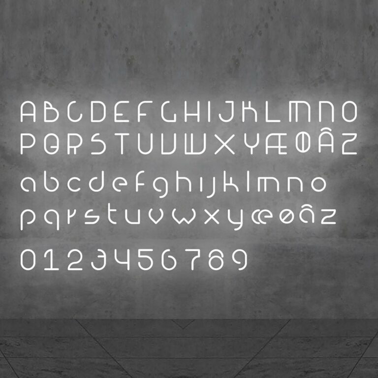 Artemide Alphabet of Light malé písmeno e