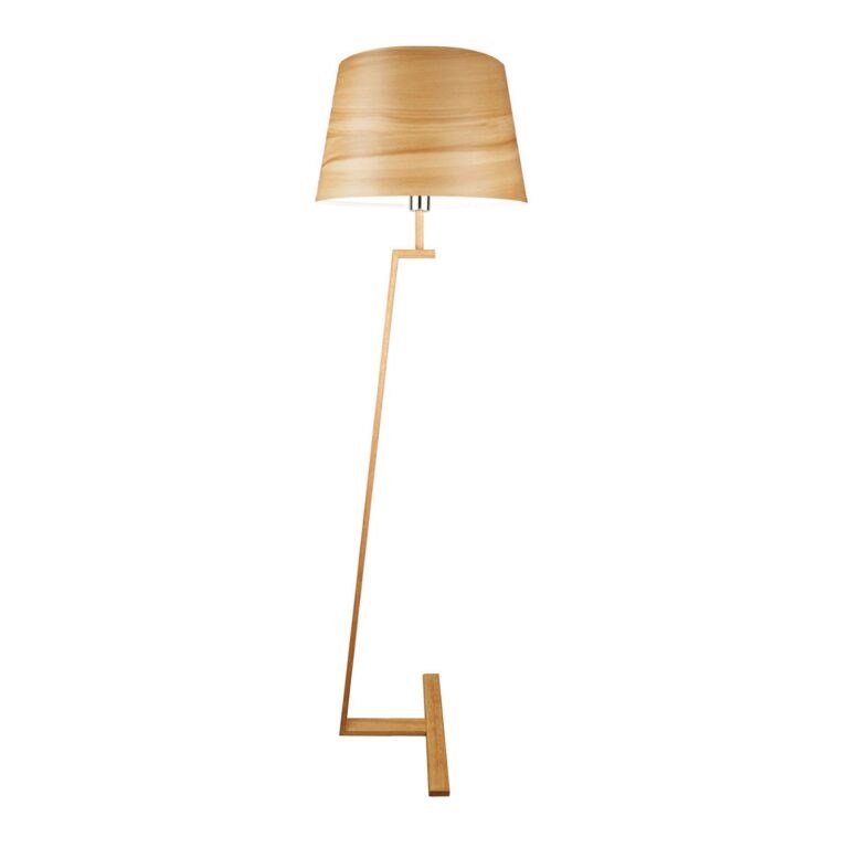 Stojací lampa Memphis LS dřevěná dýha