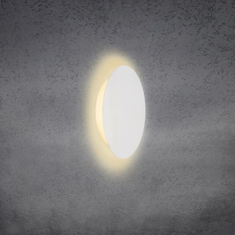 Escale Blade LED nástěnné světlo bílá matná Ø 24cm