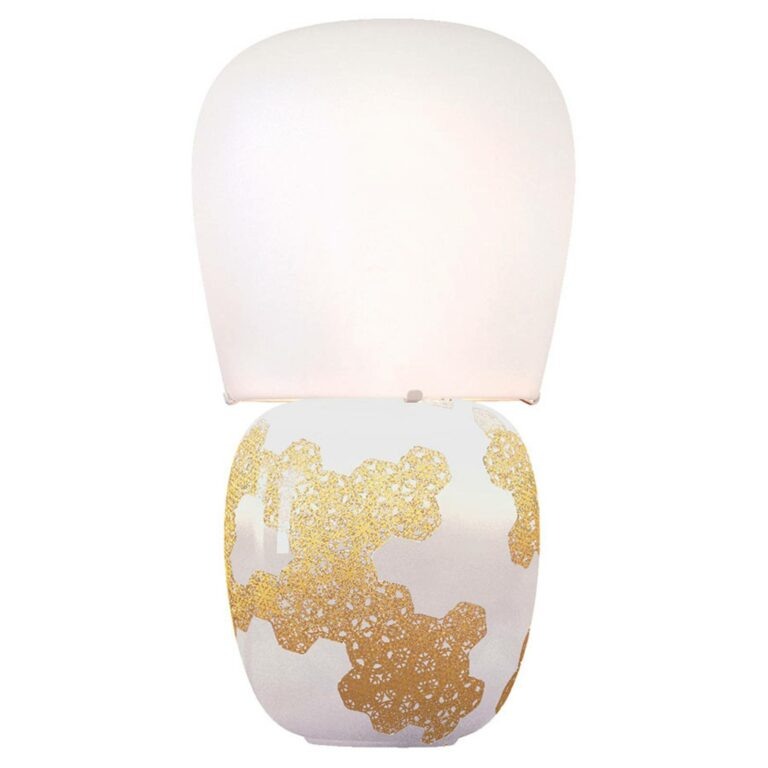 Kundalini Hive - keramická stolní lampa bílá