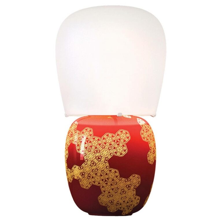 Kundalini Hive - keramická stolní lampa červené
