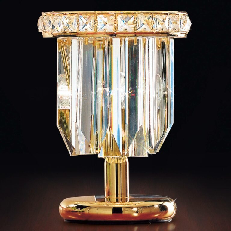 Stolní lampa Cristalli 24 karátů ve zlaté