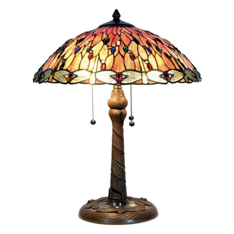 Okouzlující stolní lampa Bella v Tiffany stylu