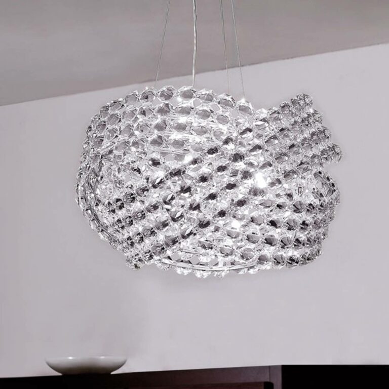 Křišťálové závěsné světlo Diamante Ø 40 cm