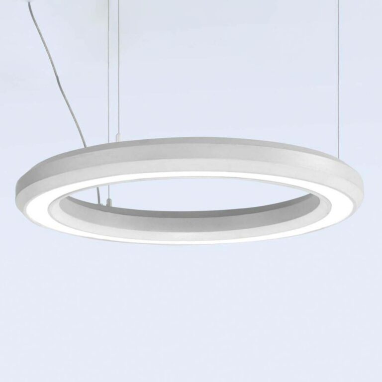 LED závěsné světlo Materica dolní Ø 60 cm bílá