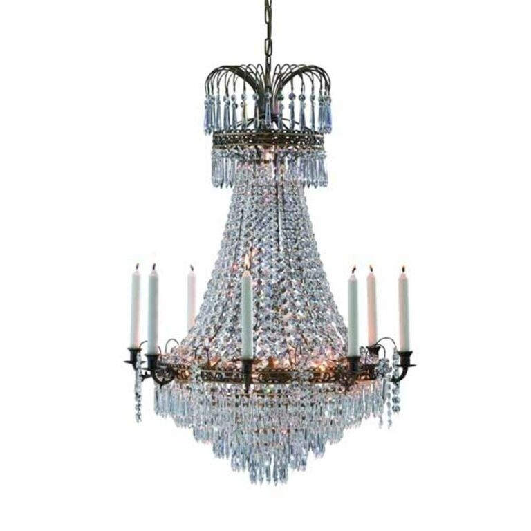 Okázalý svíčkový lustr Läckö 66 cm