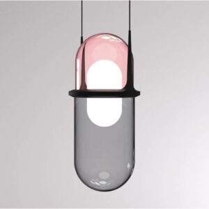 Pille LED závěsné světlo růžová/šedá