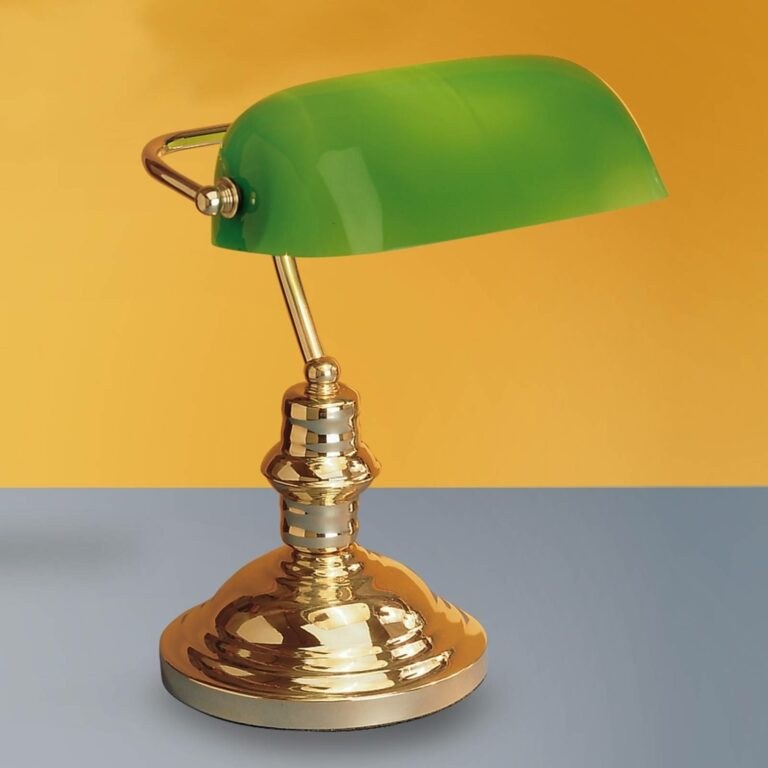 Stolní lampa Onella v bankéřském stylu