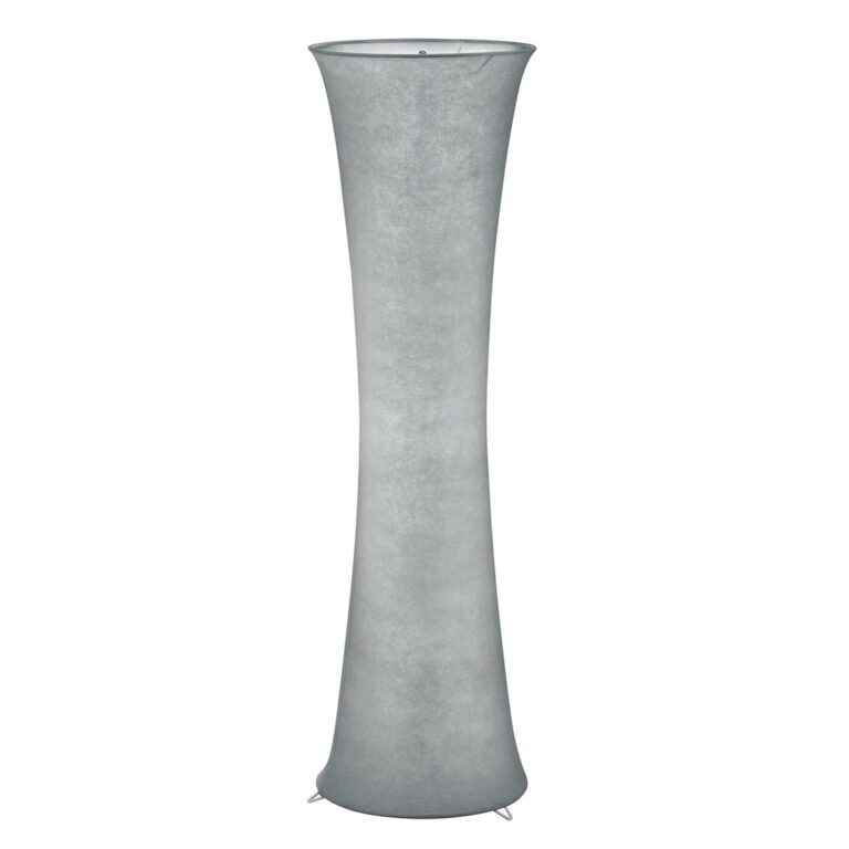 Náladová textilní stojací lampa Gravis v šedé
