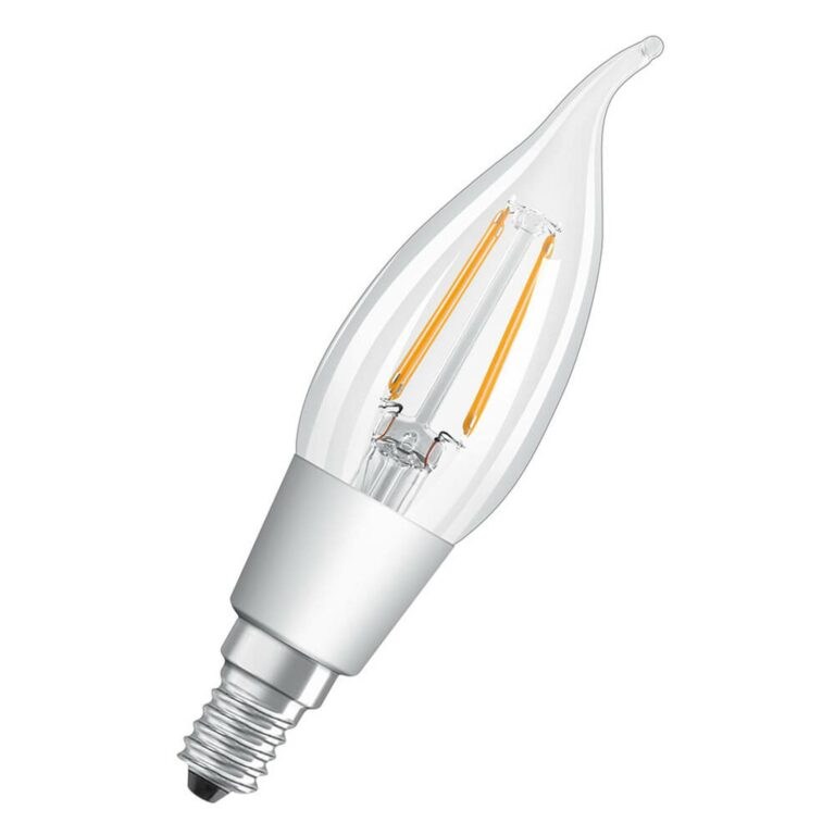 LED žárovka E14 4W teplá bílá stmívací čirá