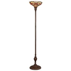 Svěží stojací lampa Kayla v Tiffany stylu