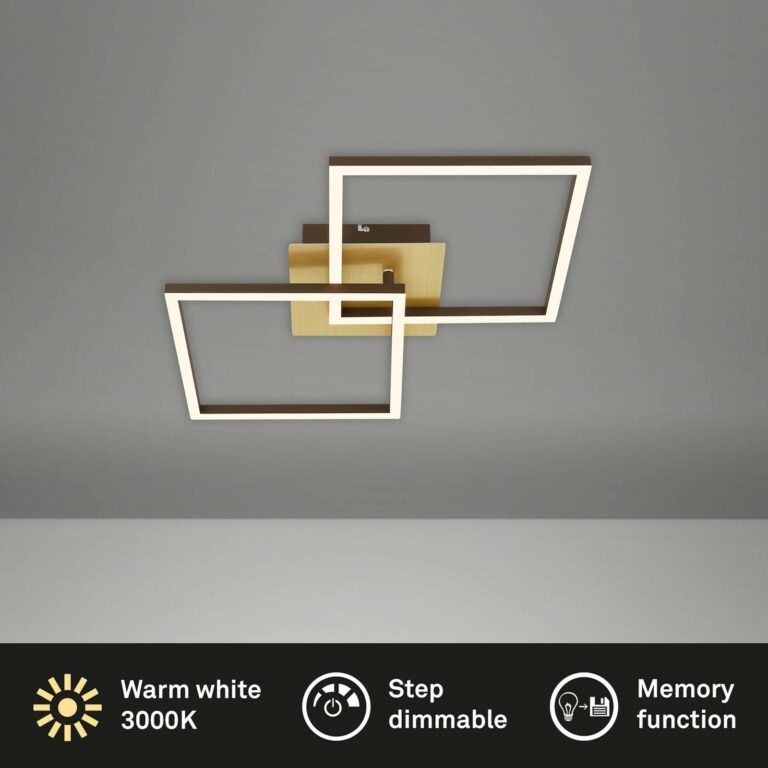LED stropní světlo Frame zlatá stmívatelné 2zdroje