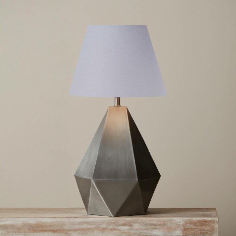 PR Home Trojice stolní lampa Ø 25cm stříbrná/šedá