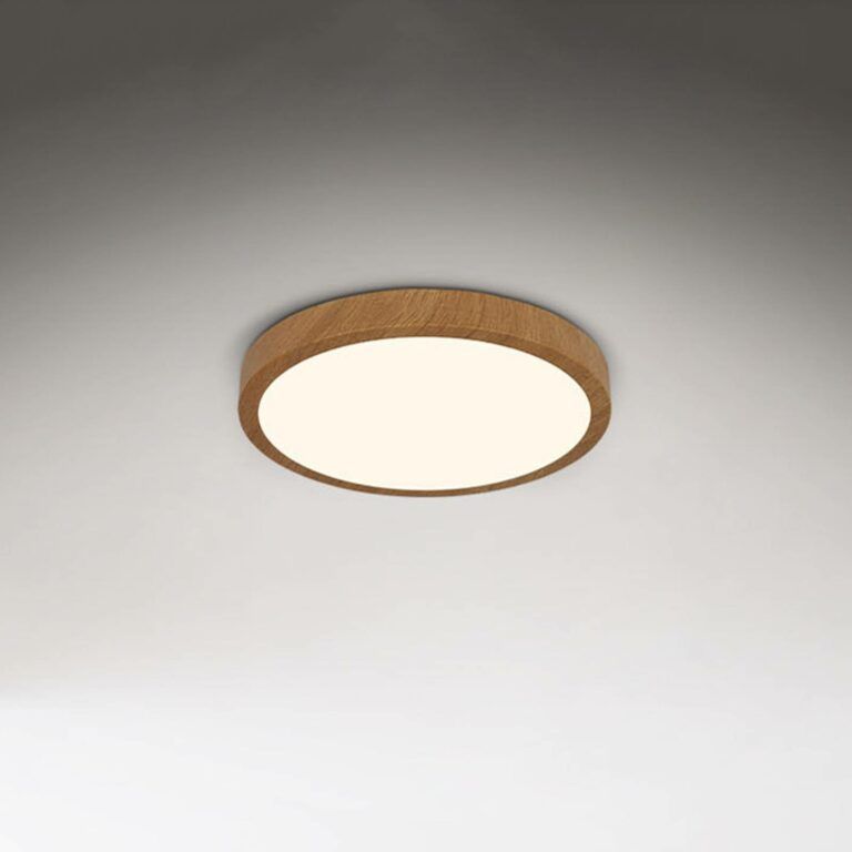 LED stropní svítidlo Runa Wood dřevo 3 000 K Ø38cm