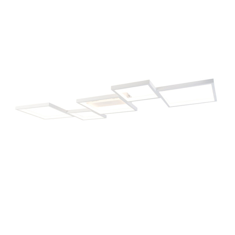 Stropní svítidlo bílé včetně LED 3 stupňové stmívatelné 5 světel - Lejo