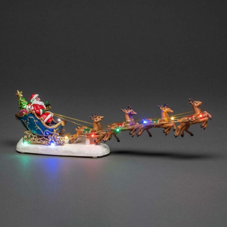 LED scenérie Santa Claus na saních