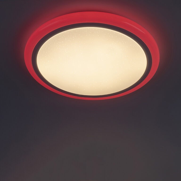 Moderní stropní svítidlo bílé včetně RGB LED s dálkovým ovládáním - Mars