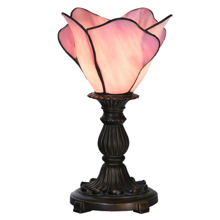 Stolní lampa 5LL-6099 v růžové barvě