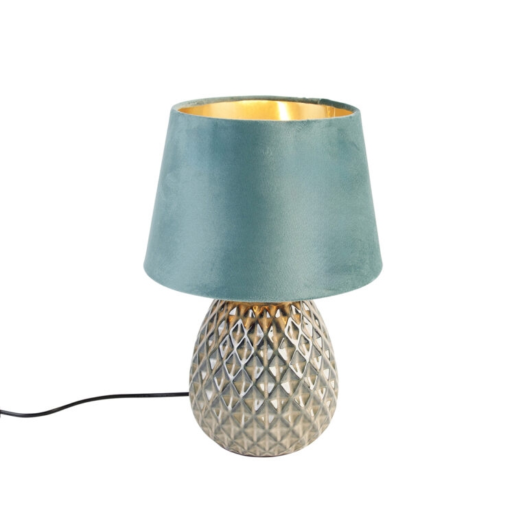 Klasická stolní lampa zelená 35 cm - Betty