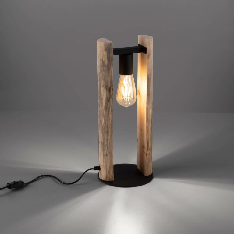 Stolní lampa Log ze dřeva