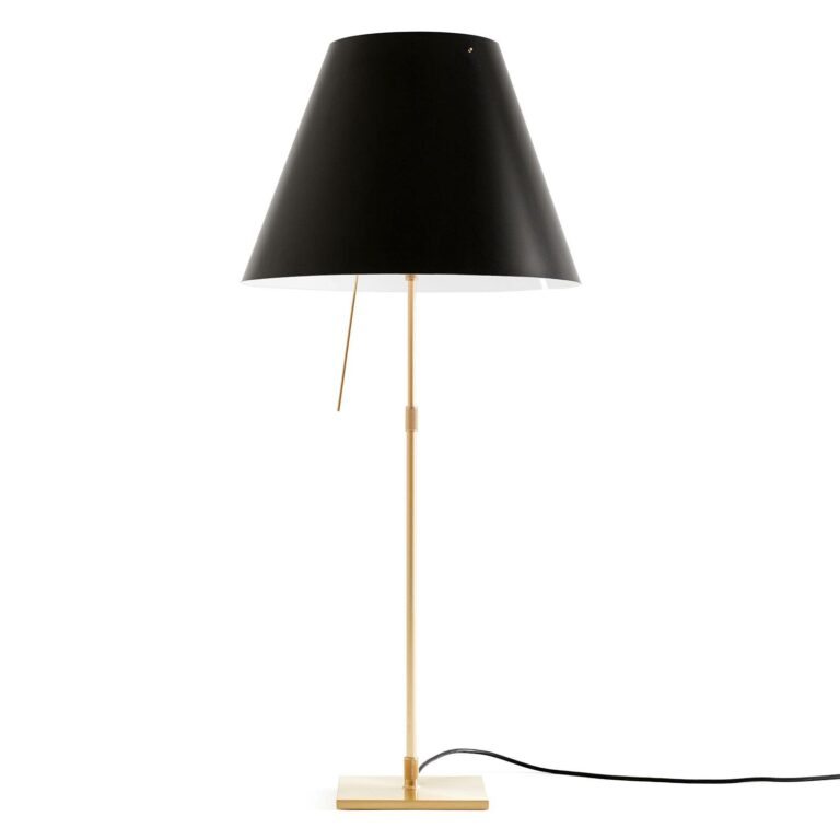 Luceplan Costanza stolní lampa D13 mosaz/černá