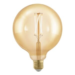 LED žárovka globe E27 G125 4W 1700K filament zlatá