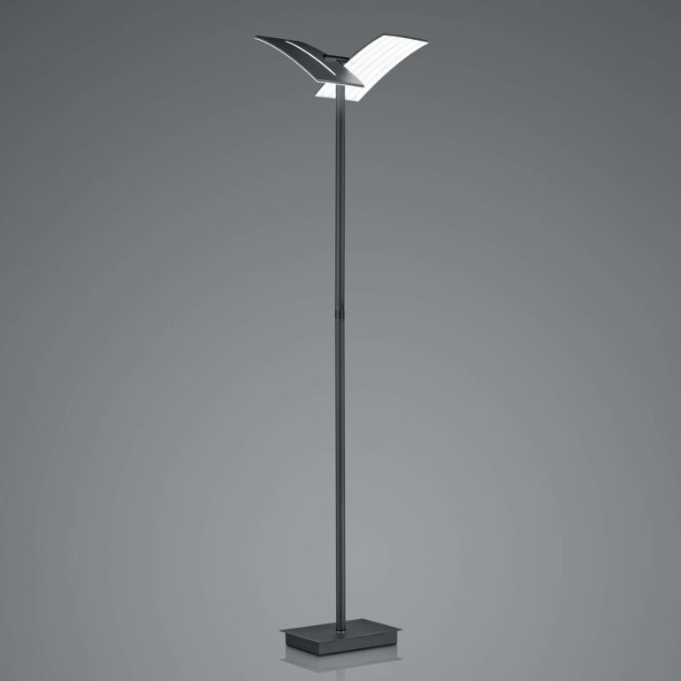 LED stojací lampa Dual ze železa černá 182 cm CCT