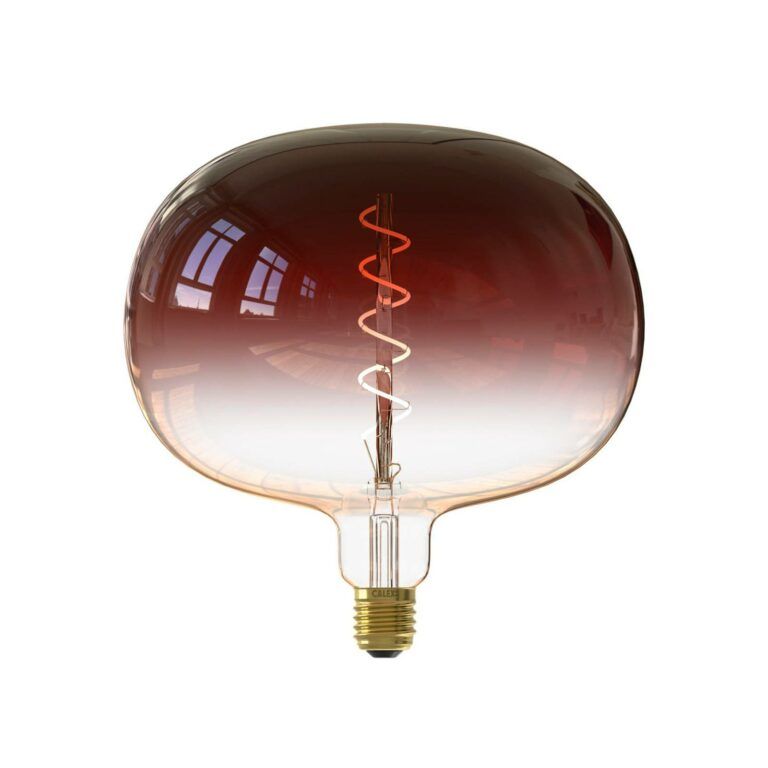 Calex Boden LED globe E27 5W filament dim červená