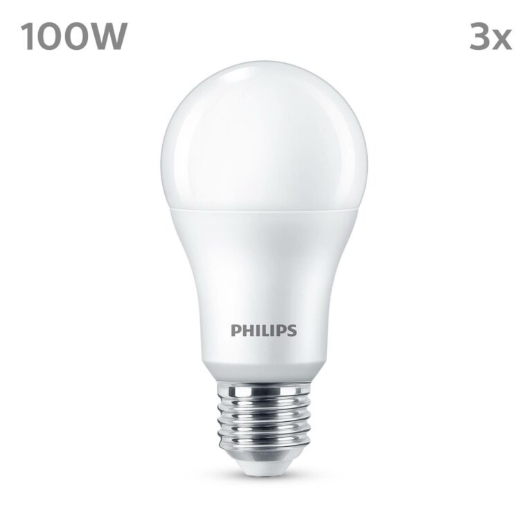 Philips LED žárovka E27 13W 1521lm 2700K matná 3ks