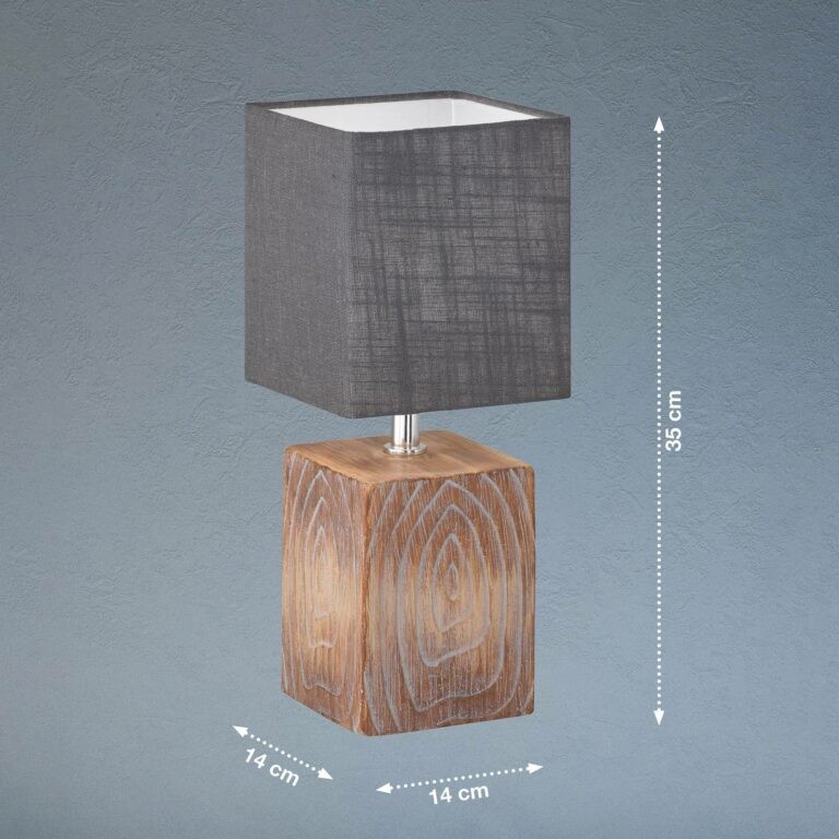 Stolní lampa Bronco s lněným stínidlem výška 35 cm