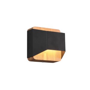 Nástěnné svítidlo černé 12 cm včetně LED 3-stupňově stmívatelné - Tyko