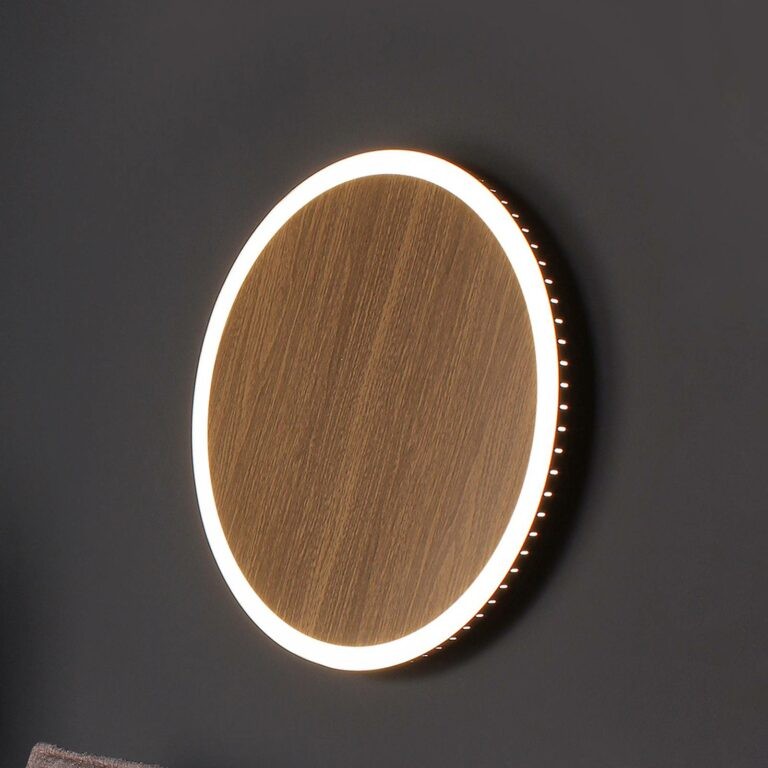 LED nástěnné světlo Morton 3-step-dim dřevo 50 cm