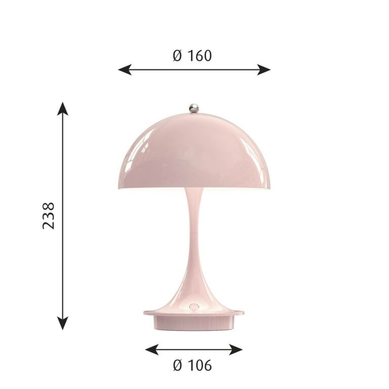 Louis Poulsen Panthella Portable V2 LED růžová