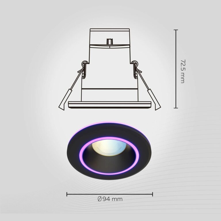 Calex Smart Halo Downlight LED podhledové černá