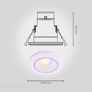 Calex Smart Halo Downlight LED podhledové bílá