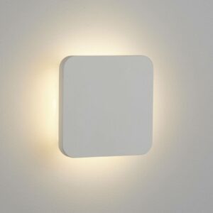 LED nástěnné světlo Gypsum 15 x 15 cm v bílé sádře