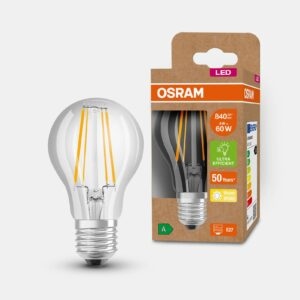 OSRAM LED žárovka E27 A60 4W 840lm 3 000K čirá