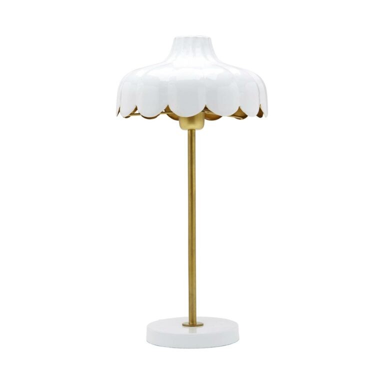 PR Home Wells stolní lampa bílá/zlatá