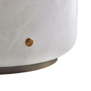 LED stolní lampa Capsule z alabastru výška 25