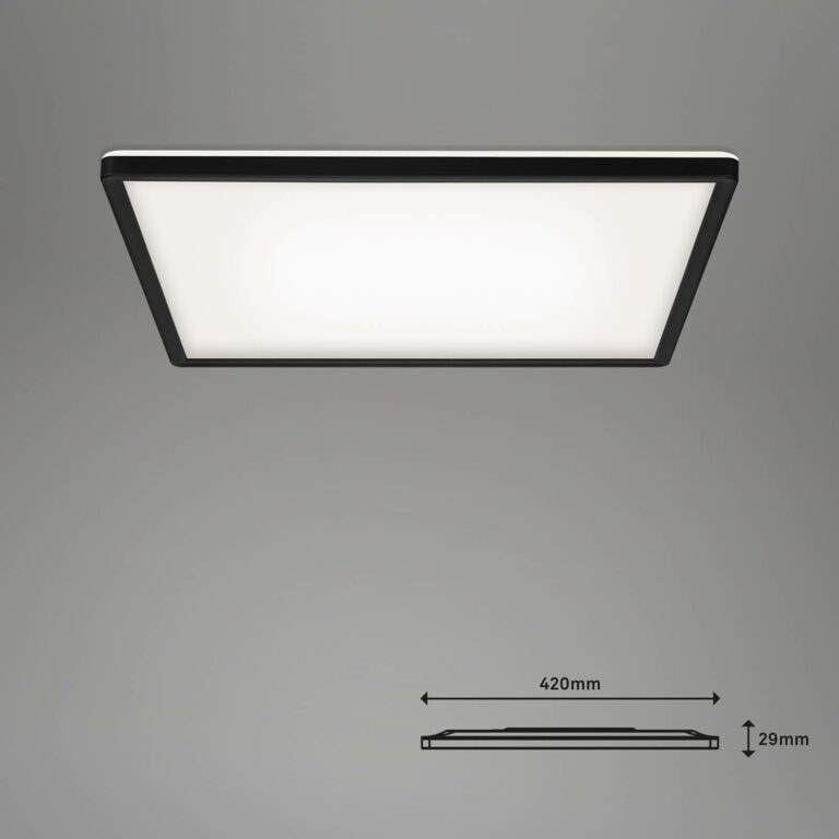 LED stropní Slim smart černá dim CCT hranaté