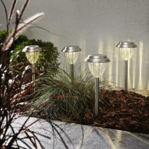 LED solární soklové světlo Palma v sadě 4 ks