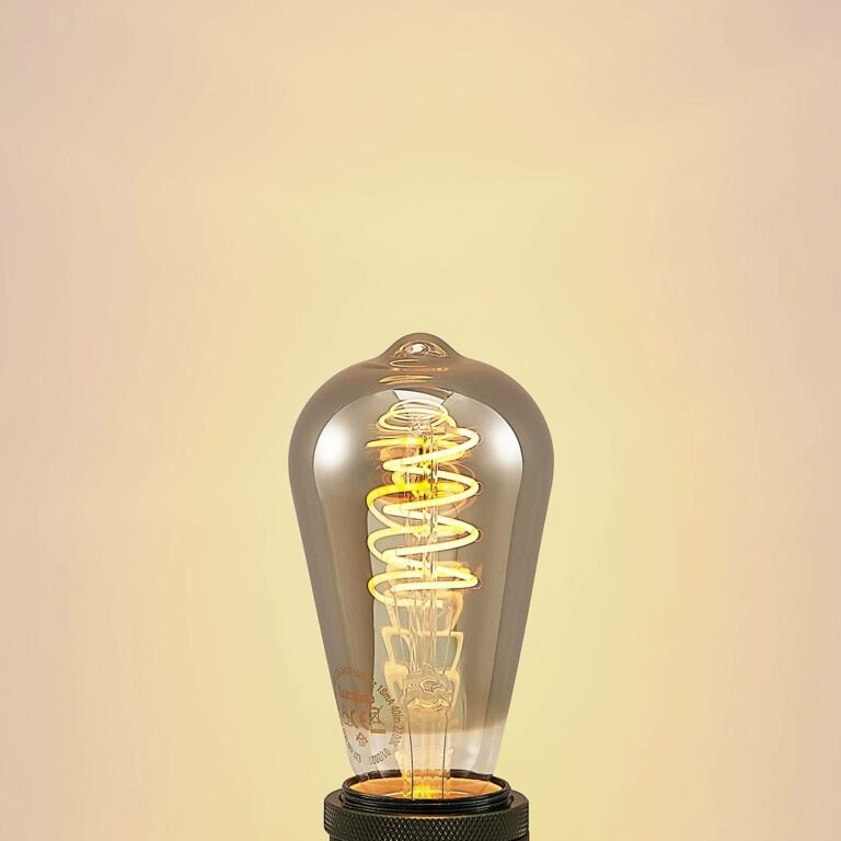 Lucande LED žárovka E27 ST64 4W 1 800K dim titan