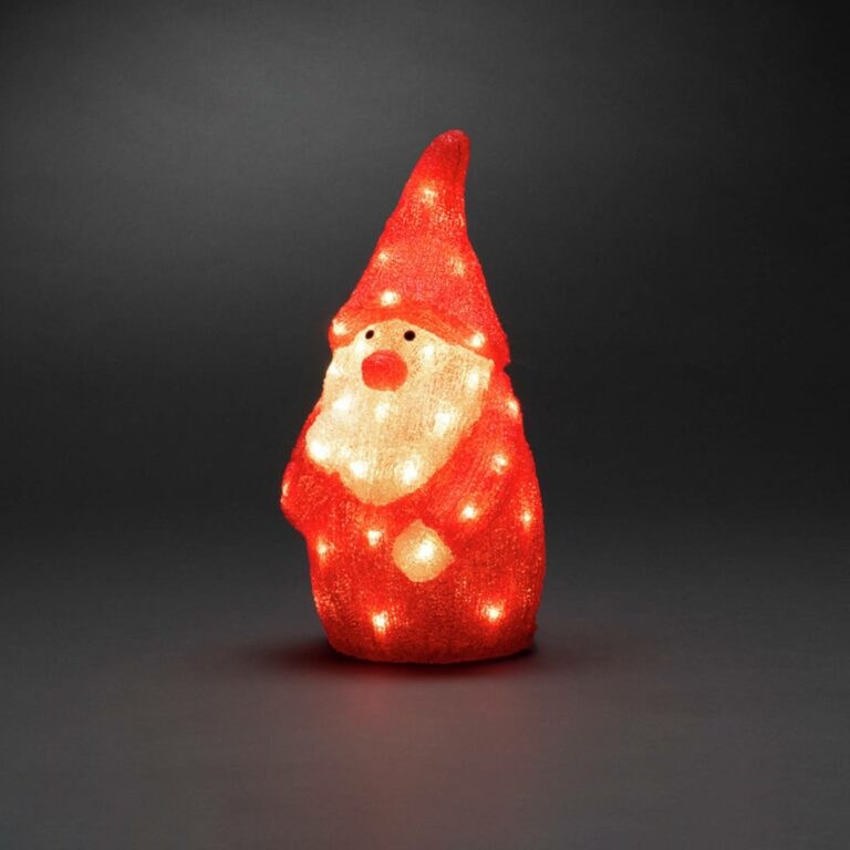 LED dekorace Santa Claus červená IP44 výška 38 cm