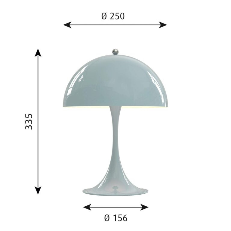 Louis Poulsen Panthella Mini stolní lampa modrá