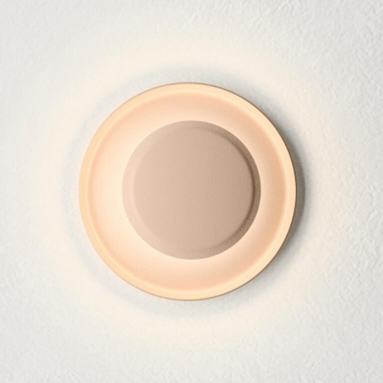 Vibia Top LED nástěnné světlo Ø 17cm světle růžová