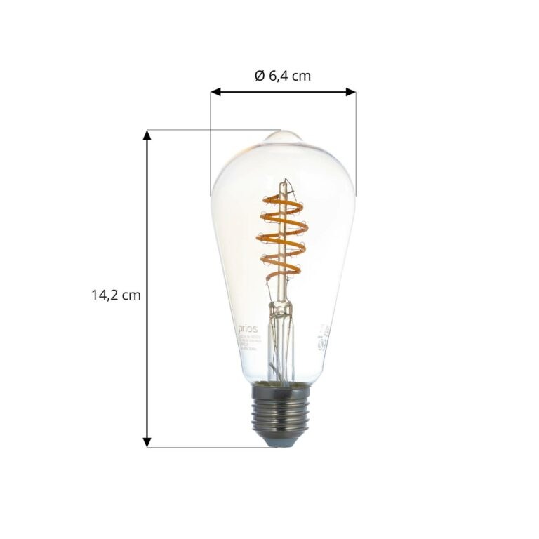 Prios LED filament E27ST64 4