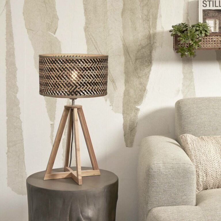 GOOD & MOJO Java stolní lampa přírodní/černá