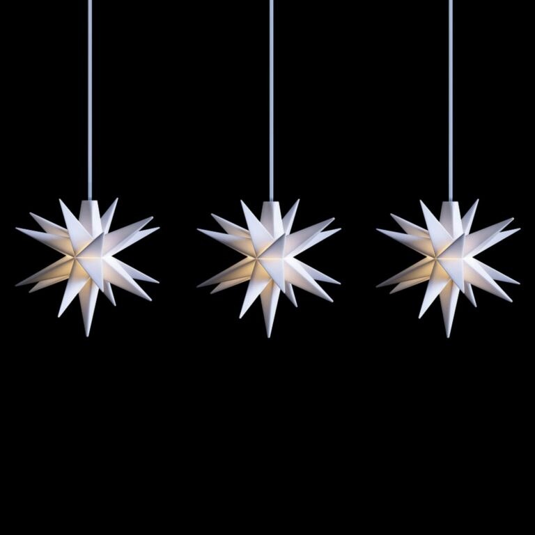 LED světelný řetěz s 3 Baby hvězdami vnitřní bílá